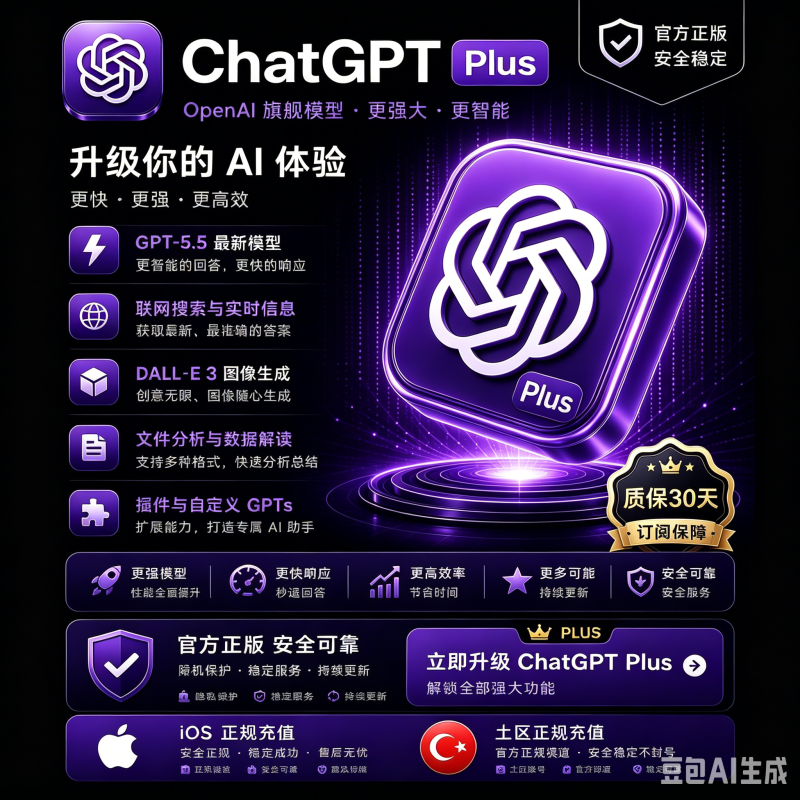 ChatGPT PLUS 月卡-副业终点站