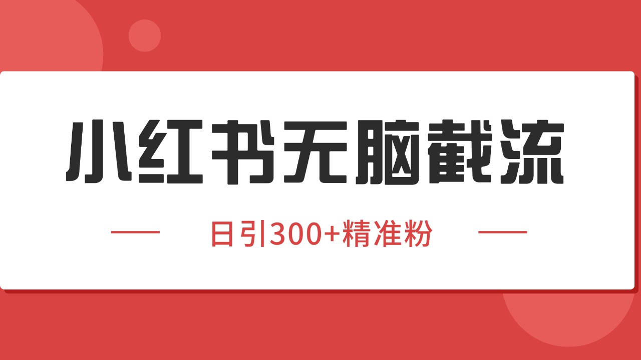小红书截流同行客源，独家野路子获客玩法 日引200+暴力获客-87创业网