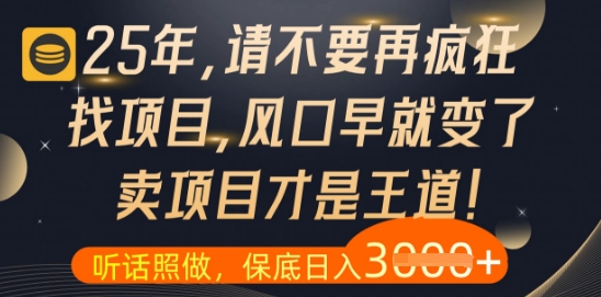什么？25年你还在疯狂找项目做，醒醒吧，看完这些你全都懂了【揭秘】-87创业网