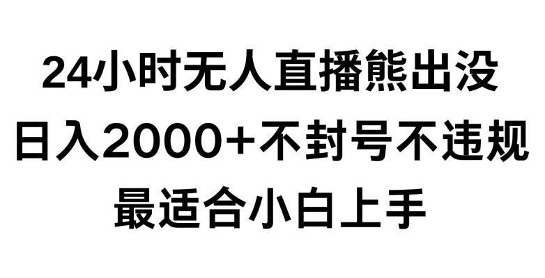 快手24小时无人直播熊出没，不封直播间，不违规，日入2000+，最适合小白上手，保姆式教学【揭秘】-87创业网