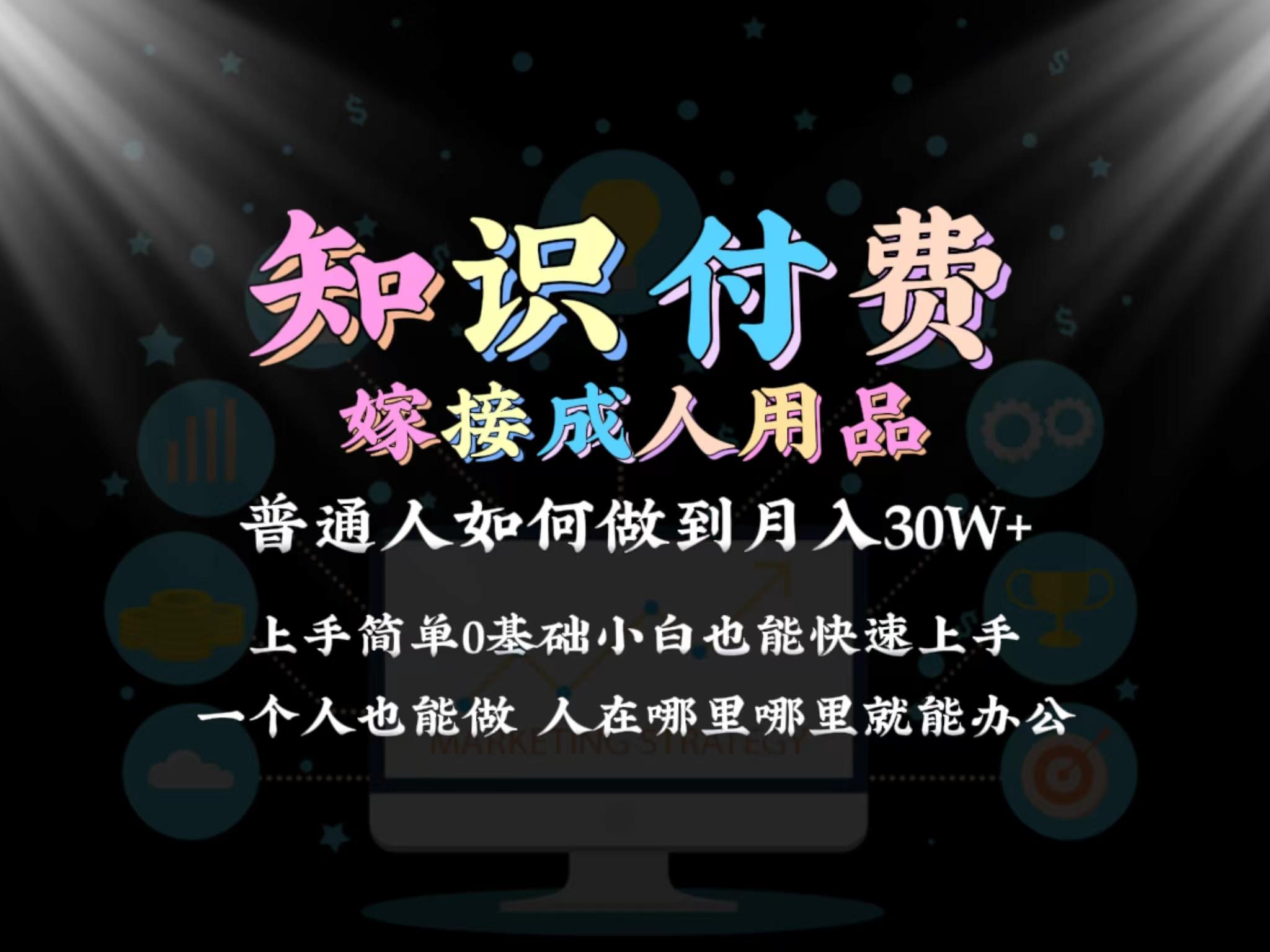 2024普通人做知识付费结合成人用品如何实现单月变现30w 保姆教学1.0-87创业网