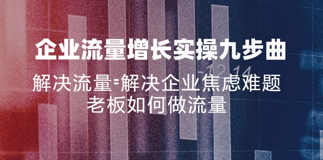 企业流量增长实战九步曲，解决流量=解决企业焦虑难题，老板如何做流量-87创业网