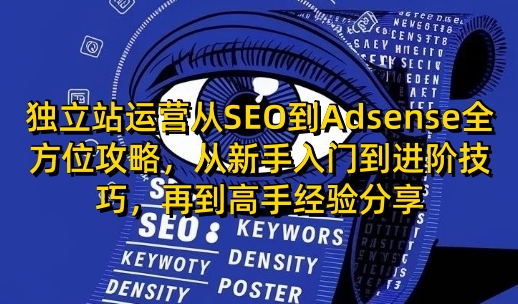 独立站运营从SEO到Adsense全方位攻略，从新手入门到进阶技巧，再到高手经验分享-87创业网