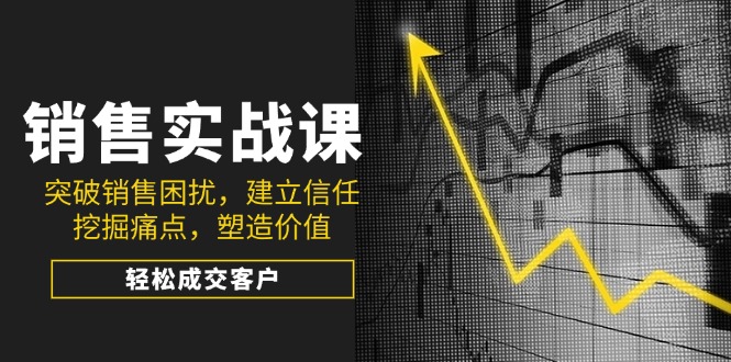 销售实战课，突破销售困扰，建立信任，挖掘痛点，塑造价值，轻松成交客户-87创业网