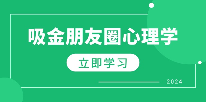 朋友圈吸金心理学：揭秘心理学原理，增加业绩，打造个人IP与行业权威-87创业网