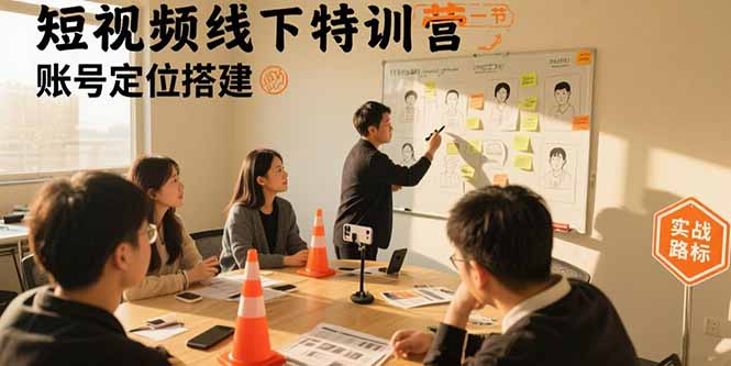 短视频线下特训营：账号定位搭建/口播号拍摄剪辑/直播间流量入口/变现实战-87创业网