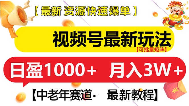 视频号最新玩法 中老年赛道 月入3W+-87创业网