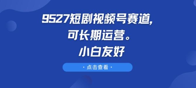 9527短剧视频号赛道，可长期运营，小白友好【揭秘】-87创业网