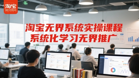 淘宝无界系统实操课程，系统化学习无界推广-87创业网