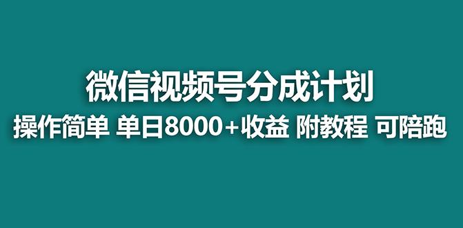 【蓝海项目】视频号分成计划最新玩法，单天收益8000+，附玩法教程，24年…-87创业网