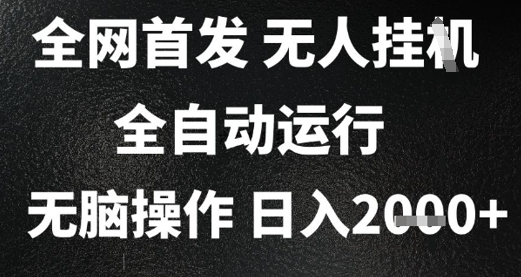 2025首发无人挂G项目，日入2k+，全自动运行，无脑操作，长期稳定 小白可玩【揭秘】-87创业网