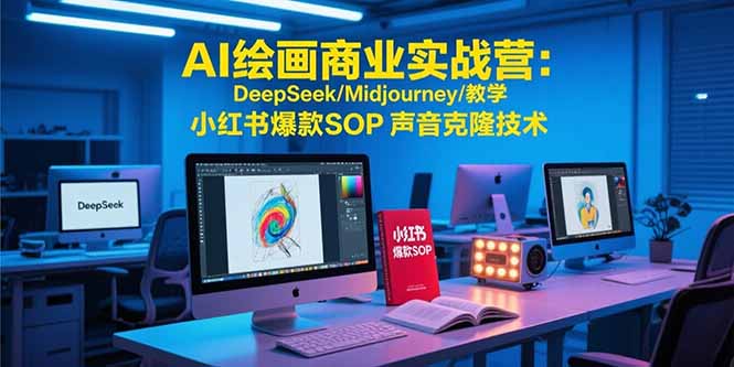 AI绘画商业实战营：DeepSeek/Midjourney/教学 小红书爆款SOP 声音克隆技术-87创业网