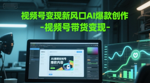 视频号变现新风口AI爆款创作-视频号带货变现-87创业网