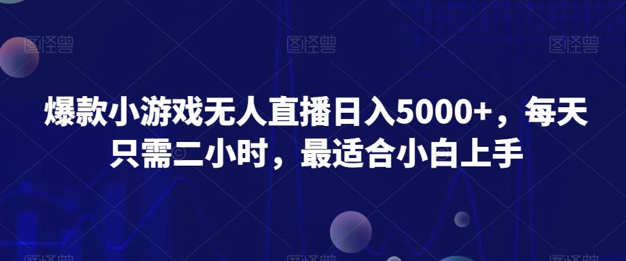 爆款小游戏无人直播日入5000+，每天只需二小时，最适合小白上手-87创业网