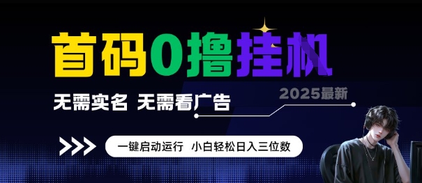 首码0撸全自动挂G项目，无需实名无需看广告，小白轻松日入3位数，多号短阵收益无上限【揭秘】-87创业网