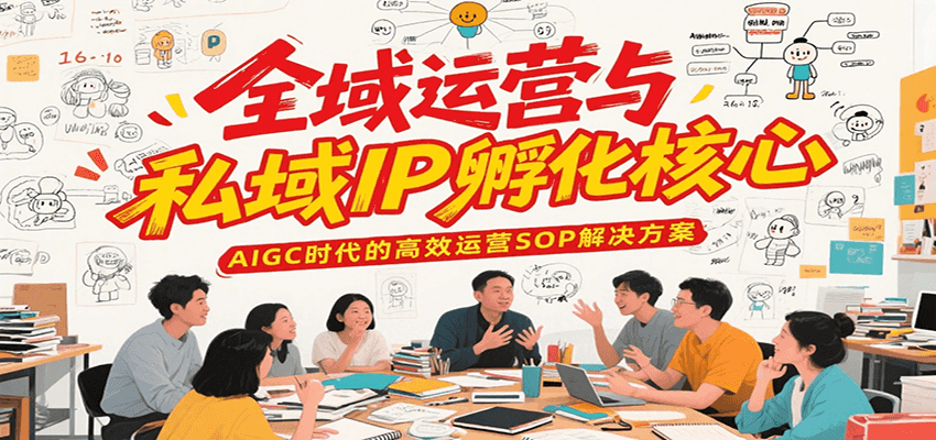 全域运营与私域IP孵化核心，AIGC时代的高效运营SOP解决方案-87创业网