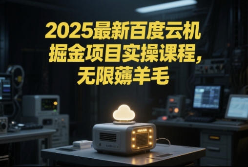 2025最新百度云机掘金项目实操课程单窗口保底5-10元月收益单窗口150+【揭秘】-87创业网