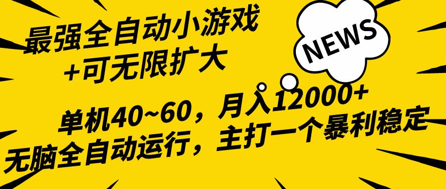 (10046期)2024最新全网独家小游戏全自动，单机40~60,稳定躺赚，小白都能月入过万-87创业网