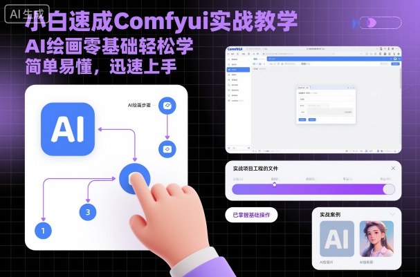 小白速成Comfyui实战教学，AI绘画零基础轻松学，简单易懂，迅速上手-87创业网