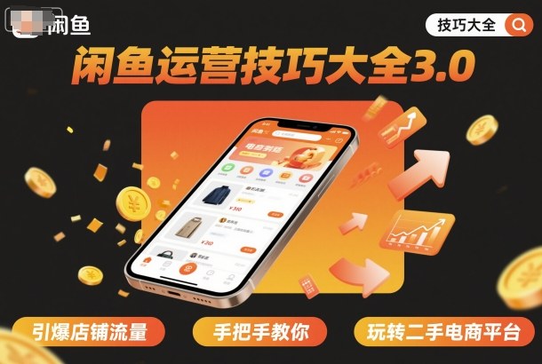 闲鱼运营技巧大全3.0，引爆店铺流量，手把手教你玩转二手电商平台-87创业网