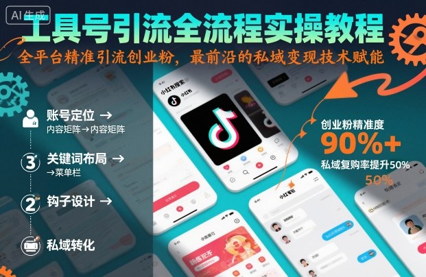 工具号引流全流程保姆级实操教程，全平台精准引流创业粉，最前沿的私域变现技术赋能-87创业网