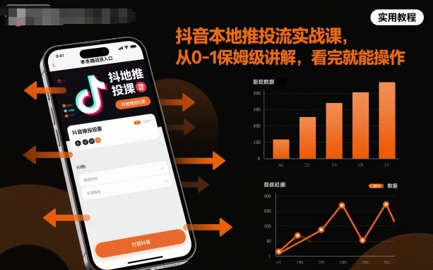 抖音本地推投流实战课，从0-1保姆级讲解，看完就能操作-87创业网