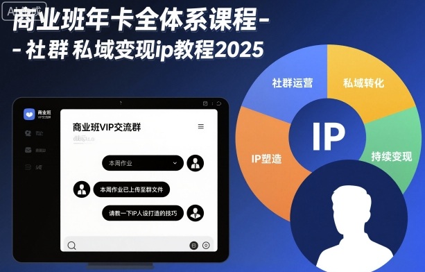 商业班年卡全体系课程-社群私域变现ip教程2025-87创业网