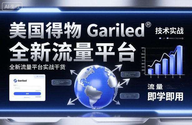 美国得物Gariled技术实战，全新流量平台​实战干货，即学即用-87创业网