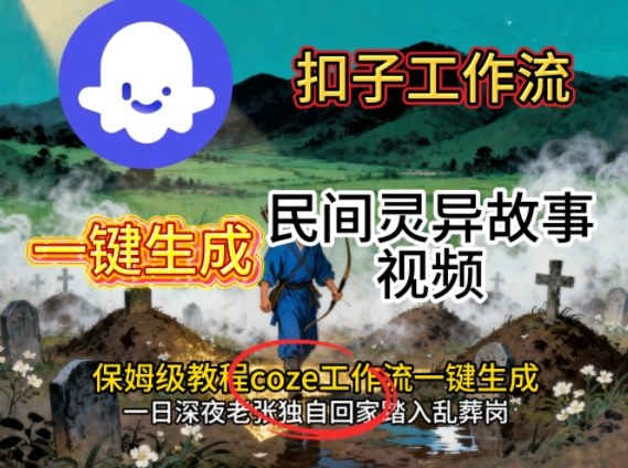 Coze扣子工作流一键生成民间灵异故事视频，保姆级教程搭建教学-87创业网