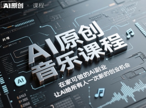AI原创音乐课程，在家可做的Ai副业，让Ai给所有人一次新的创业机会-87创业网