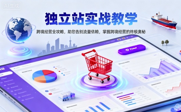 独立站实战教学，跨境经营全攻略，助您告别流量依赖，掌握跨境经营的终极奥-87创业网