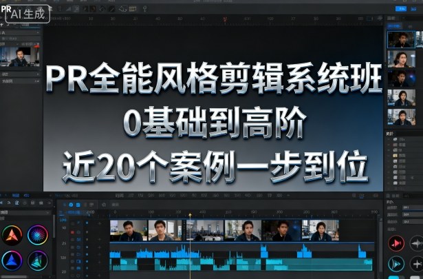 PR全能风格剪辑系统班，0基础到高阶，近20个案例一步到位-87创业网