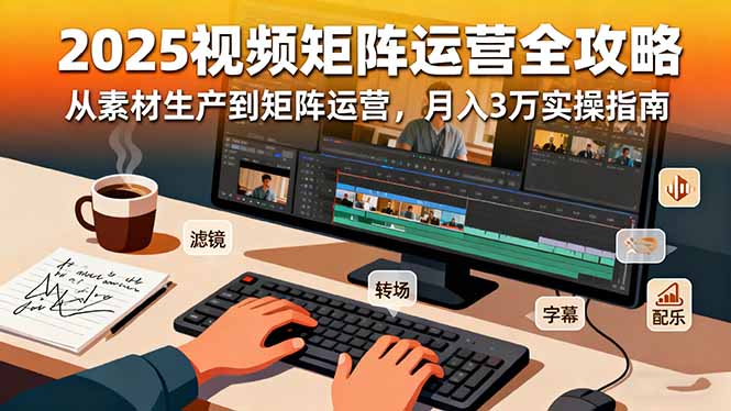 2025短视频矩阵运营全攻略：从素材生产到矩阵运营，月入3万实操指南-87创业网