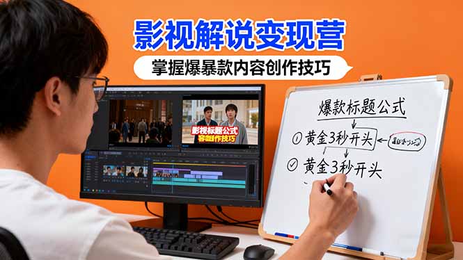 影视解说变现营：通过30+实战案例爆款内容创作技巧，掌握影视解说盈利密码-87创业网