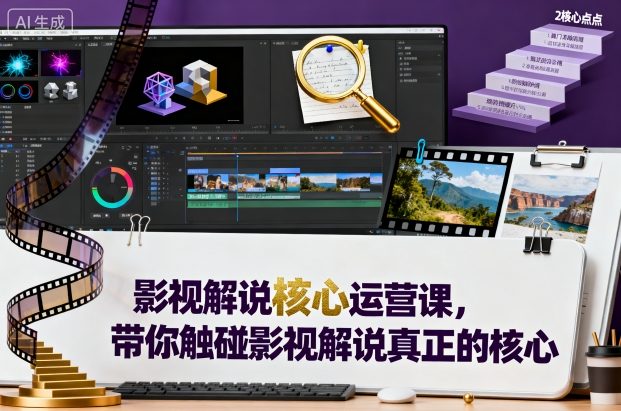 影视解说核心运营课，带你触碰影视解说真正的核心-87创业网