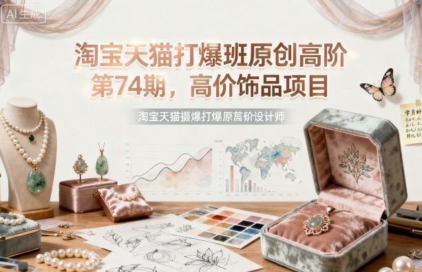 淘宝天猫打爆班原创高阶第74期，高价饰品项目-87创业网