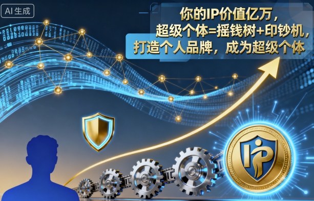 你的IP价值亿万，超级个体=摇钱树+印钞机，打造个人品牌，成为超级个体-87创业网