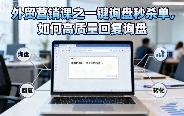 外贸营销课之一键询盘秒杀单，如何高质量回复询盘-87创业网