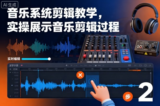 音乐系统剪辑教学，实操展示音乐剪辑过程-87创业网