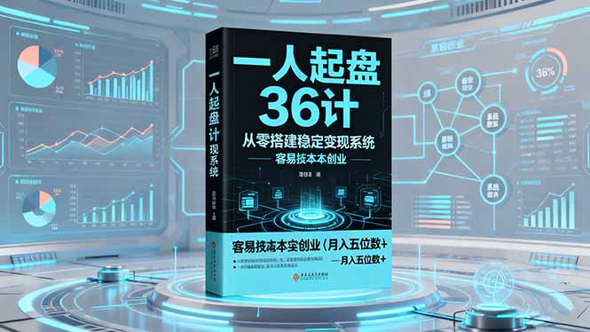 一人起盘36计：从零搭建稳定变现系统，实现低成本创业，月入五位数+-87创业网