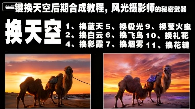 一键换天空后期合成教程，风光摄影师的秘密武器-87创业网