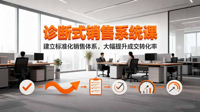 诊断式销售系统课，建立标准化销售体系，大幅提升成交转化率-87创业网