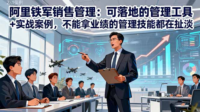 阿里铁军销售管理：可落地的管理工具+实战案例，不能拿业绩的管理都在扯淡-87创业网