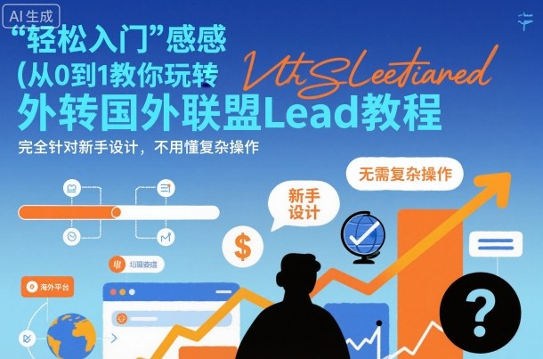 国外联盟賺美刀项目，从0到1教你玩转国外联盟Lead教程，纯新手可操作性100%-87创业网