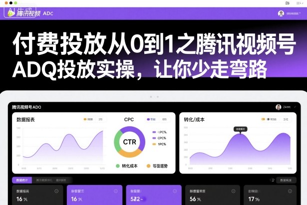 付费投放从0到1之腾讯视频号ADQ投放实操，让你少走弯路-87创业网