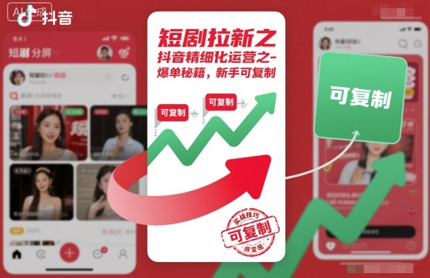 短剧拉新之抖音精细化运营之爆单秘籍，新手可复制-87创业网