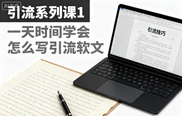 引流系列课1，一天时间学会怎么写引流软文-87创业网