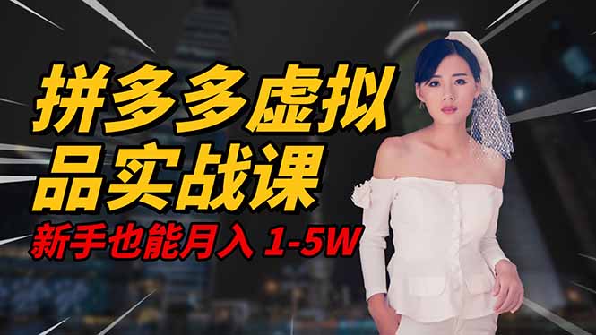 2025 拼多多虚拟品系统实战课，轻资产项目，可矩阵开工作室，新手也能...-87创业网