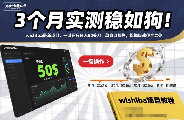 3个月实测稳如狗！wishlba最新项目，一键运行日入50美刀，单窗口躺挣，保姆级教程全给你【揭秘】-87创业网