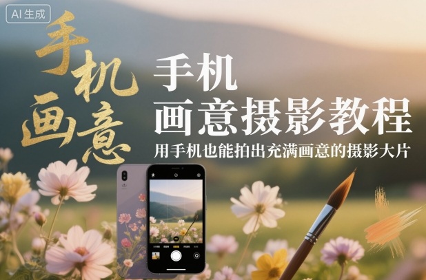 手机画意摄影教程，用手机也能拍出充满画意的摄影大片-87创业网